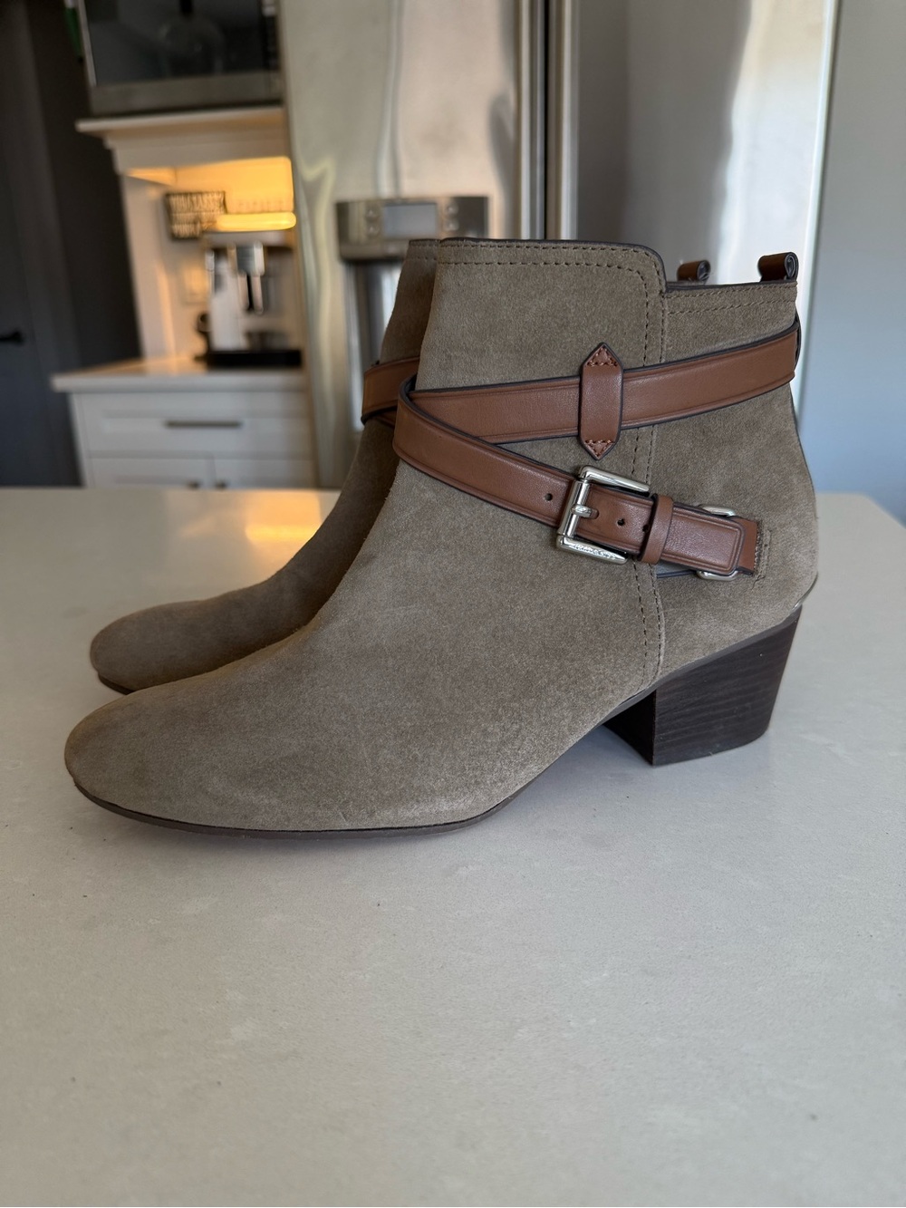 Coach Pauline Ankle Boot Suede Tan